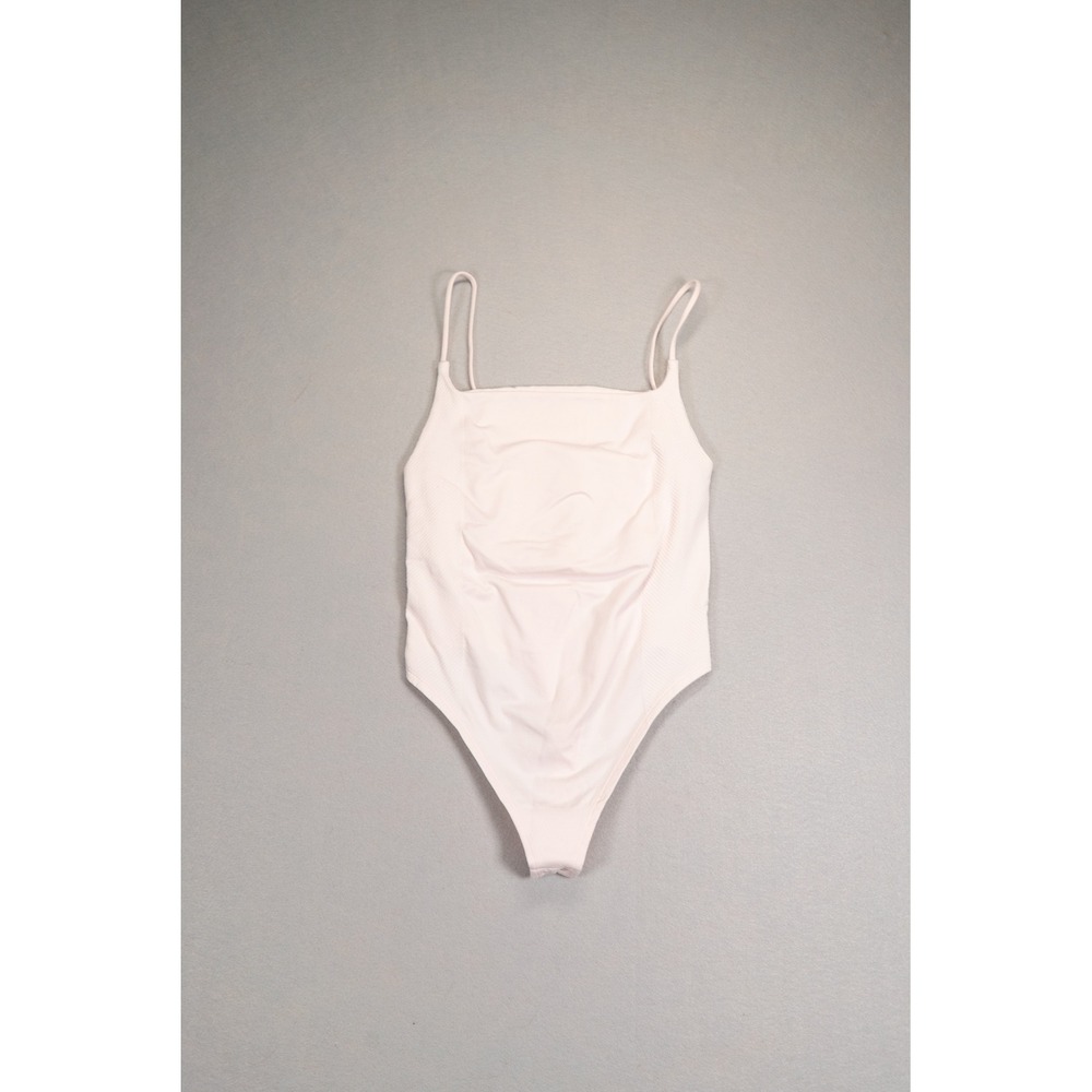 Anthropologie Womens Pink Seamless‎ Bodysuit Tank Top Ribbed Stretch S/M